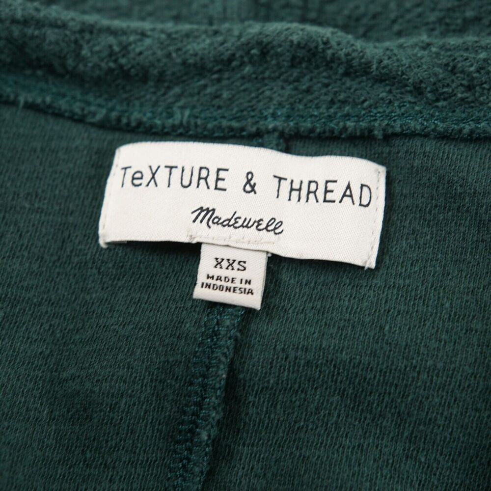 Madewell Green Texture & Thread Wrap Top Womens Sz XXS - Picture 3 of 6
